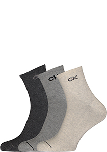 Calvin Klein herensokken Nick (3-pack), hoge enkelsokken, drie tinten grijs