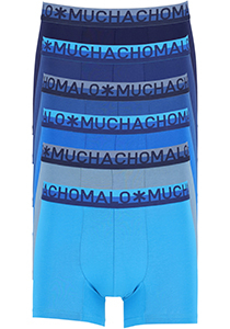 Muchachomalo heren boxershorts (6-pack), cotton solid , blauw, blauw, blauw, blauw, blauw, blauw