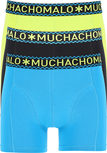 Muchachomalo heren boxershorts (3-pack), heren boxers normale lengte Solid, zwart, limegroen, kobaltblauw