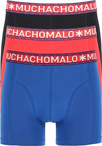 Muchachomalo heren boxershorts (3-pack), heren boxers normale lengte Solid, blauw, rood, zwart