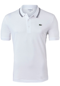 Lacoste Sport polo Regular Fit, super light knit, wit met zwart