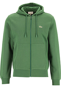 Lacoste heren hoodie sweatsvest, met rits, groen