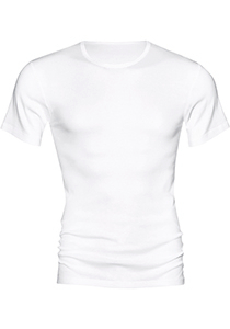Mey Noblesse T-shirt (1-pack), heren T-shirt O-hals fijnrib, wit 
