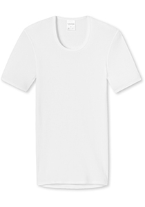 SCHIESSER Original Classics T-shirt (1-pack), Doppelribb met O-hals, wit                    