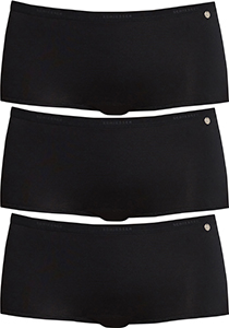 SCHIESSER 95/5 dames shorts (3-pack), zwart