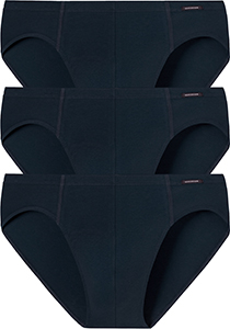 SCHIESSER Cotton Essentials supermini slips (3-pack), donkerblauw