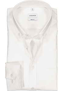Seidensticker regular fit overhemd, button-down, wit