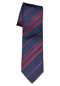 ETERNA stropdas, blauw met rood gestreept