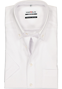 MARVELIS comfort fit overhemd, korte mouw, wit met button-down kraag