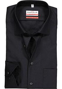 MARVELIS modern fit overhemd, mouwlengte 7, zwart