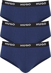 HUGO hipster briefs (3-pack), heren slips, blauw