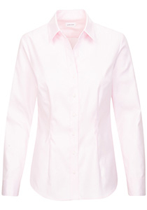 Seidensticker dames blouse slim fit, twill, roze