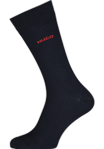 HUGO logo sokken (2-pack), herensokken katoen, donkerblauw