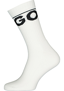HUGO logo sokken sportief, hoge enkelsokken, wit
