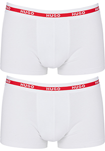 HUGO trunks (2-pack), heren boxers kort, wit
