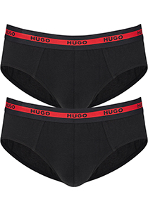HUGO hipster briefs (2-pack), heren slips, zwart