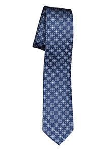 ETERNA smalle stropdas, blauw dessin