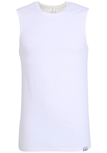 Gotzburg heren shirt mouwloos slim fit O-hals 95/5 (1-pack), heren ondershirt stretchkatoen, wit