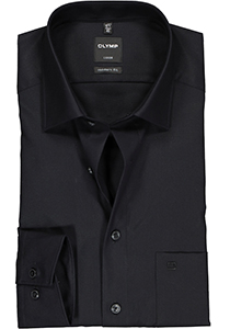 OLYMP Luxor modern fit overhemd, mouwlengte 7, zwart