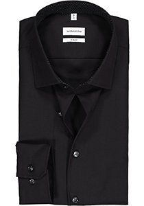Seidensticker x-slim fit overhemd, zwart (contrast)