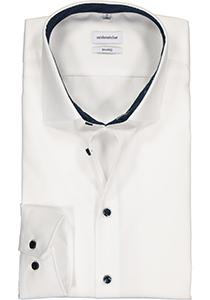 Seidensticker shaped fit overhemd, wit (contrast)