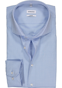 Seidensticker shaped fit overhemd, lichtblauw fijn Oxford