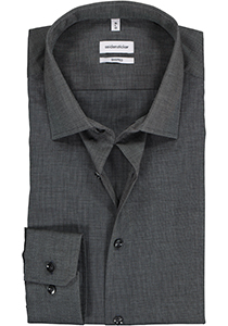 Seidensticker shaped fit overhemd, mouwlengte 7, grijs