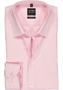 OLYMP Level 5 body fit overhemd, roze 