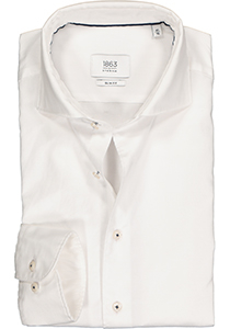 ETERNA 1863 slim fit casual Soft tailoring overhemd, twill heren overhemd, wit