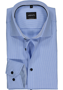 VENTI modern fit overhemd, lichtblauw dessin structuur (contrast)
