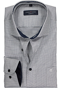 CASA MODA modern fit overhemd, blauw met wit structuur (contrast)