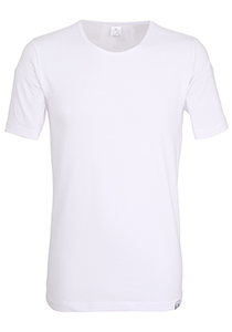 Gotzburg heren T-shirt slim fit O-hals 95/5 (1-pack), heren ondershirt stretchkatoen, wit