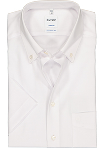OLYMP Tendenz modern fit overhemd, korte mouw, wit (button-down) 