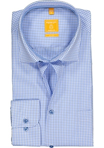 Redmond modern fit overhemd, lichtblauw geruit 