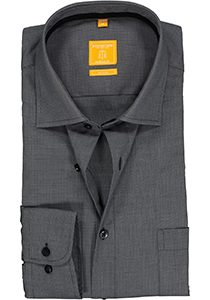 Redmond modern fit overhemd, antraciet (contrast)  