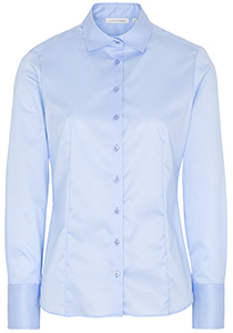 ETERNA dames blouse modern classic, lichtblauw