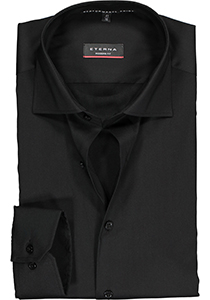 ETERNA modern fit overhemd, superstretch lyocell heren overhemd, zwart