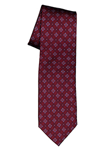 ETERNA stropdas, bordeaux rood met lichtblauw dessin