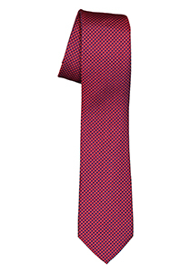 ETERNA smalle stropdas, rood met blauw structuur