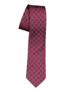 ETERNA smalle stropdas, bordeaux rood dessin