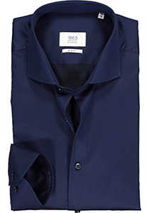 ETERNA 1863 slim fit premium overhemd, 2-ply twill heren overhemd, donkerblauw