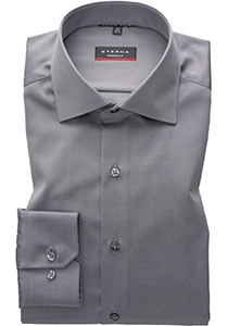 ETERNA modern fit overhemd, twill, antraciet grijs