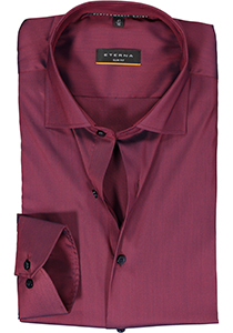 ETERNA slim fit performance overhemd, superstretch lyocell, bordeaux rood