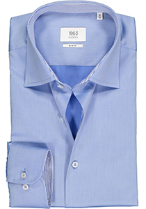 ETERNA 1863 slim fit premium overhemd, 2-ply twill heren overhemd, blauw (contrast)