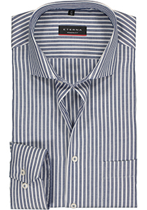 ETERNA modern fit overhemd, Oxford heren overhemd, donkerblauw met wit gestreept