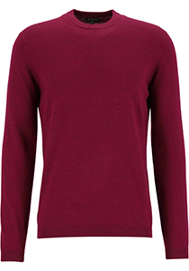 ETERNA modern fit trui wol, V-hals, bordeaux rood