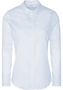 ETERNA dames blouse slim fit, stretch performance shirt, lichtblauw
