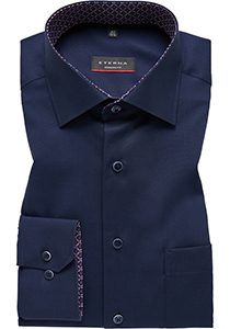 ETERNA modern fit overhemd, Oxford, donkerblauw (contrast)
