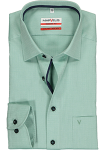 MARVELIS modern fit overhemd, mouwlengte 7, lichtgroen structuur (contrast)