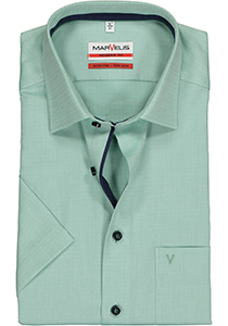MARVELIS modern fit overhemd, korte mouw, lichtgroen structuur (contrast)